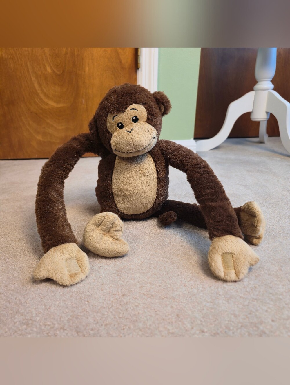 Cloud B Marvin  Monkey Soothing Sound Baby Animal Plush Timer Hook Loop